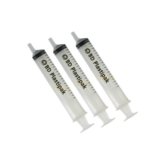 Lot de 3 seringues graduées (2 ml + 5 ml + 10 ml)